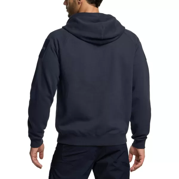 CQR Mens Winter Fleece Pullover Hoodies Thermal Long Sleeve Hooded Sweatshirt CottonBlend OutdoorTactical ShirtsFleece Tactical Fullzip Navy