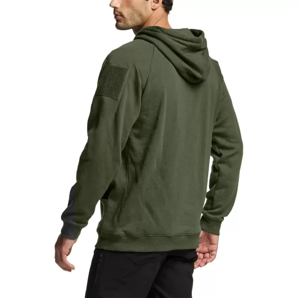 CQR Mens Winter Fleece Pullover Hoodies Thermal Long Sleeve Hooded Sweatshirt CottonBlend OutdoorTactical ShirtsFleece Tactical Hoodie Olive