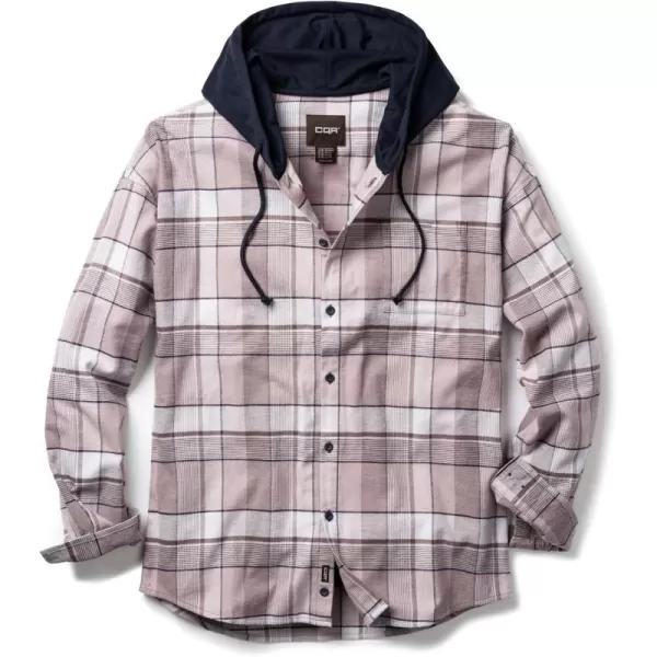 CQR Mens 100 Cotton Plaid Flannel Shirt Long Sleeve Shirt Jackets Casual Outdoor Jacket with PocketsLoose Fit Cloudy Home