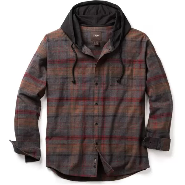 CQR Mens 100 Cotton Plaid Flannel Shirt Long Sleeve Shirt Jackets Casual Outdoor Jacket with PocketsLoose Fit Harvest