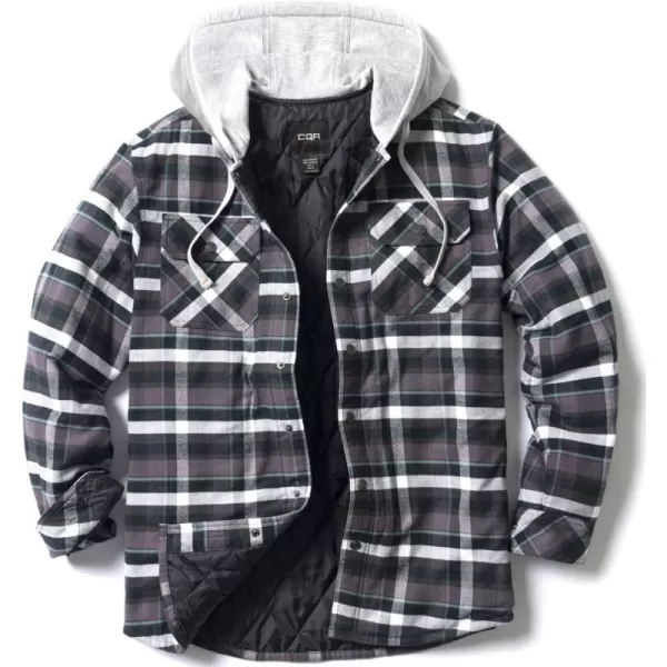 Quilted Lined Charcoal Plaid