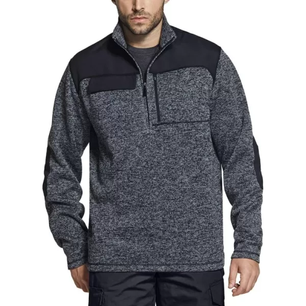 Half Zip Sweater Fleece Heather Black