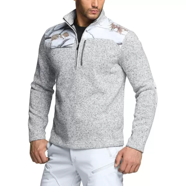 Outdoor Half Zip Sweater Winter Hunting Camo