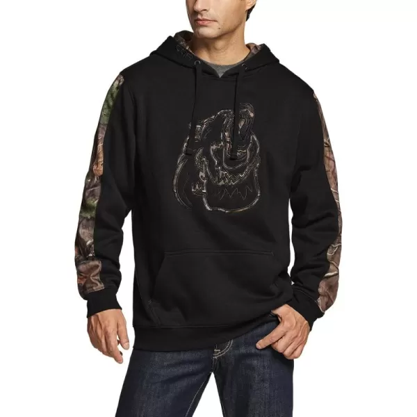 CQR Mens Winter Fleece Pullover Hoodies Thermal Long Sleeve Hooded Sweatshirt CottonBlend OutdoorTactical ShirtsFleece Camo Hoodie Black