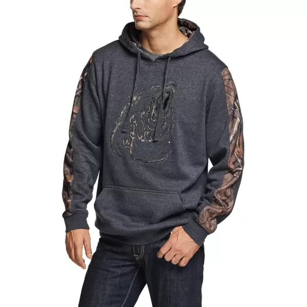 CQR Mens Winter Fleece Pullover Hoodies Thermal Long Sleeve Hooded Sweatshirt CottonBlend OutdoorTactical ShirtsFleece Camo Hoodie Charcoal Heather