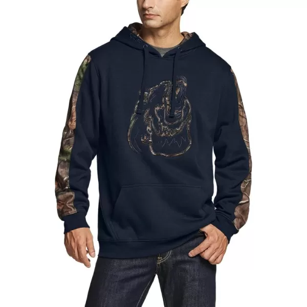 CQR Mens Winter Fleece Pullover Hoodies Thermal Long Sleeve Hooded Sweatshirt CottonBlend OutdoorTactical ShirtsFleece Camo Hoodie Navy