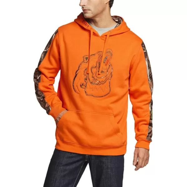 CQR Mens Winter Fleece Pullover Hoodies Thermal Long Sleeve Hooded Sweatshirt CottonBlend OutdoorTactical ShirtsFleece Camo Hoodie Orange