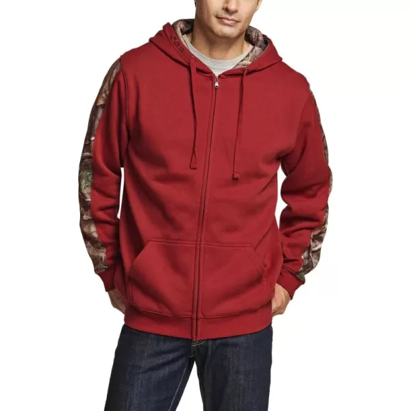 CQR Mens Winter Fleece Pullover Hoodies Thermal Long Sleeve Hooded Sweatshirt CottonBlend OutdoorTactical ShirtsFleece Fullzip Hoodie Red