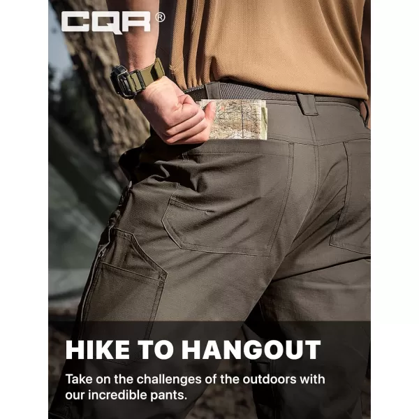 CQR Mens Convertible Cargo Tactical Pants Water Resistant Outdoor Hiking Pants Zip Off Lightweight Stretch Work PantsConvertible Cargo W Belt Sand Khaki