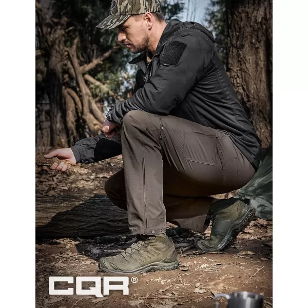 CQR Mens Convertible Cargo Tactical Pants Water Resistant Outdoor Hiking Pants Zip Off Lightweight Stretch Work PantsConvertible Cargo W Belt Sand Khaki