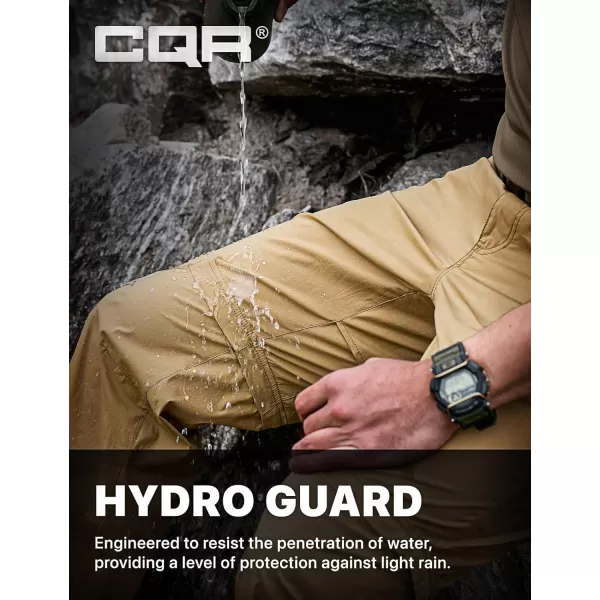 CQR Mens Convertible Cargo Tactical Pants Water Resistant Outdoor Hiking Pants Zip Off Lightweight Stretch Work PantsRunyon Cougar