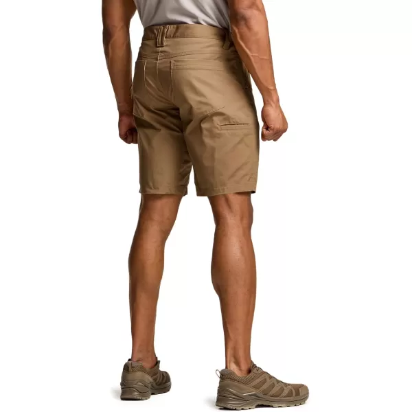 CQR Mens Flex Casual Cargo Shorts Lightweight Water Resistant Golf Shorts Stretch Tactical Work Shorts with MultiPocketNegotiator Cougar