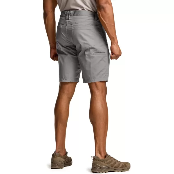 CQR Mens Flex Casual Cargo Shorts Lightweight Water Resistant Golf Shorts Stretch Tactical Work Shorts with MultiPocketNegotiator Stone