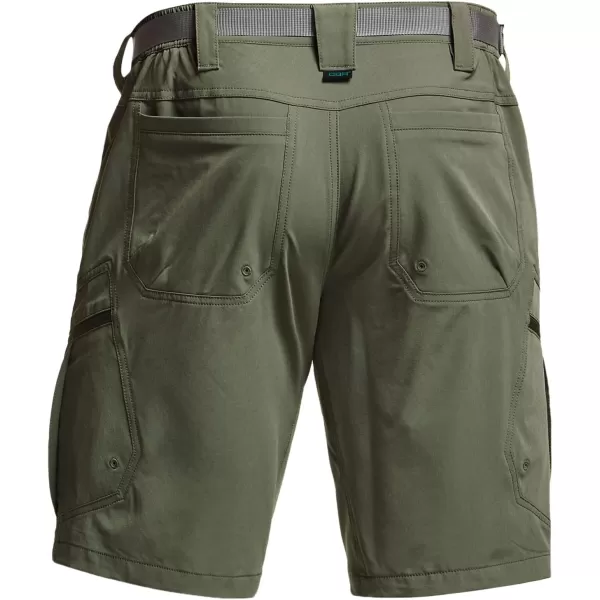 CQR Mens Flex Casual Cargo Shorts Lightweight Water Resistant Golf Shorts Stretch Tactical Work Shorts with MultiPocketRocky Short Pants Lichen