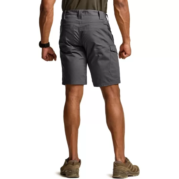 CQR Mens Flex Casual Cargo Shorts Lightweight Water Resistant Golf Shorts Stretch Tactical Work Shorts with MultiPocketSentinel Charcoal