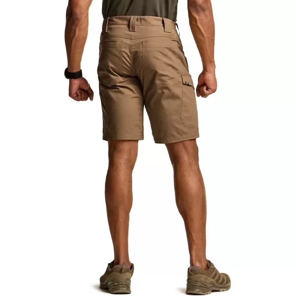 CQR Mens Flex Casual Cargo Shorts Lightweight Water Resistant Golf Shorts Stretch Tactical Work Shorts with MultiPocketSentinel Cougar