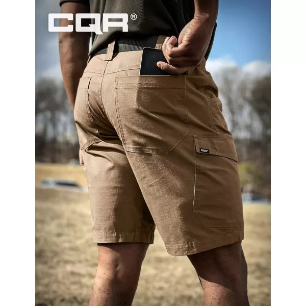 CQR Mens Flex Casual Cargo Shorts Lightweight Water Resistant Golf Shorts Stretch Tactical Work Shorts with MultiPocketSentinel Cougar