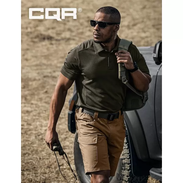 CQR Mens Flex Casual Cargo Shorts Lightweight Water Resistant Golf Shorts Stretch Tactical Work Shorts with MultiPocketSentinel Cougar