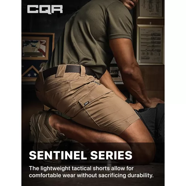 CQR Mens Flex Casual Cargo Shorts Lightweight Water Resistant Golf Shorts Stretch Tactical Work Shorts with MultiPocketSentinel Cougar