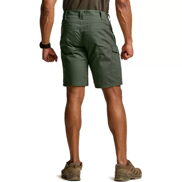 CQR Mens Flex Casual Cargo Shorts Lightweight Water Resistant Golf Shorts Stretch Tactical Work Shorts with MultiPocketSentinel Green Kelp