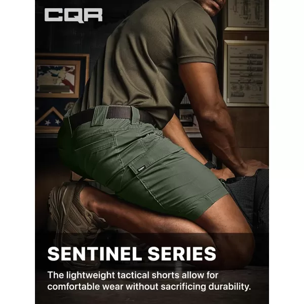 CQR Mens Flex Casual Cargo Shorts Lightweight Water Resistant Golf Shorts Stretch Tactical Work Shorts with MultiPocketSentinel Green Kelp