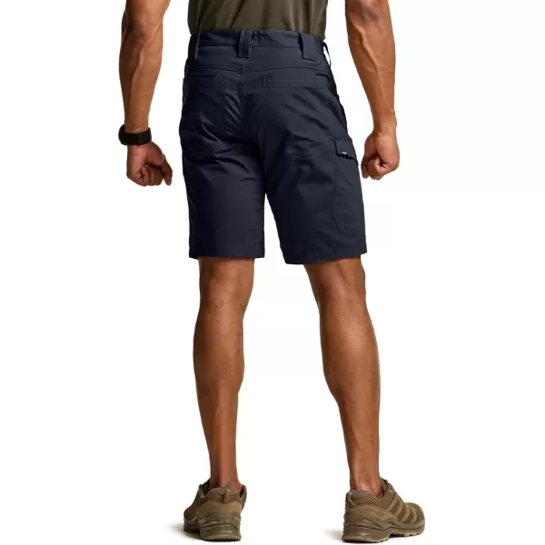 CQR Mens Flex Casual Cargo Shorts Lightweight Water Resistant Golf Shorts Stretch Tactical Work Shorts with MultiPocketSentinel Operator Navy