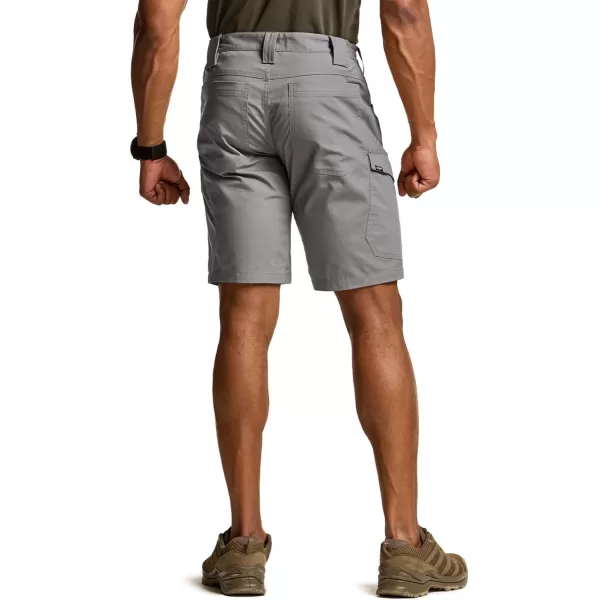 CQR Mens Flex Casual Cargo Shorts Lightweight Water Resistant Golf Shorts Stretch Tactical Work Shorts with MultiPocketSentinel Stone