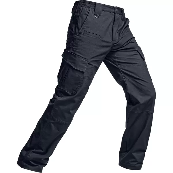 CQR Mens Flex Ripstop Tactical Pants Water Resistant Stretch Cargo Pants Lightweight EDC Hiking Work PantsDura Flex Operator Navy