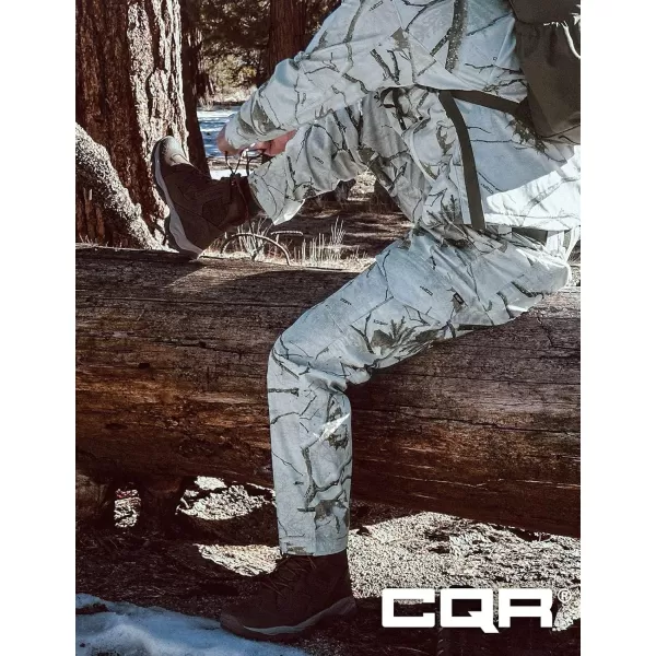 CQR Mens Flex Ripstop Tactical Pants Water Resistant Stretch Cargo Pants Lightweight EDC Hiking Work PantsPrint Dura Flex Mag Pocket Winter Hunting Camo