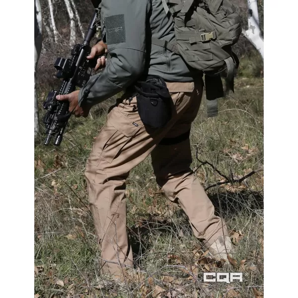 CQR Mens Tactical Pants Water Resistant Ripstop Cargo Pants Lightweight EDC Work Hiking Pants Outdoor ApparelDuratex Mag Pocket Coyote