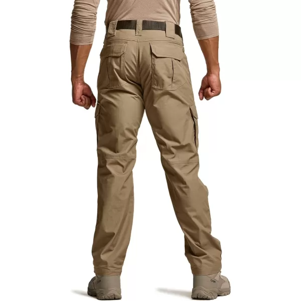 CQR Mens Tactical Pants Water Resistant Ripstop Cargo Pants Lightweight EDC Work Hiking Pants Outdoor ApparelDuratex Mag Pocket Coyote