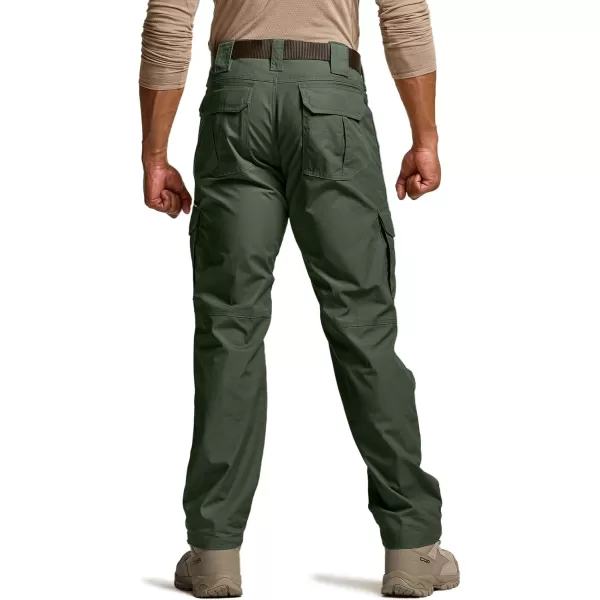 CQR Mens Tactical Pants Water Resistant Ripstop Cargo Pants Lightweight EDC Work Hiking Pants Outdoor ApparelDuratex Mag Pocket Olive Green