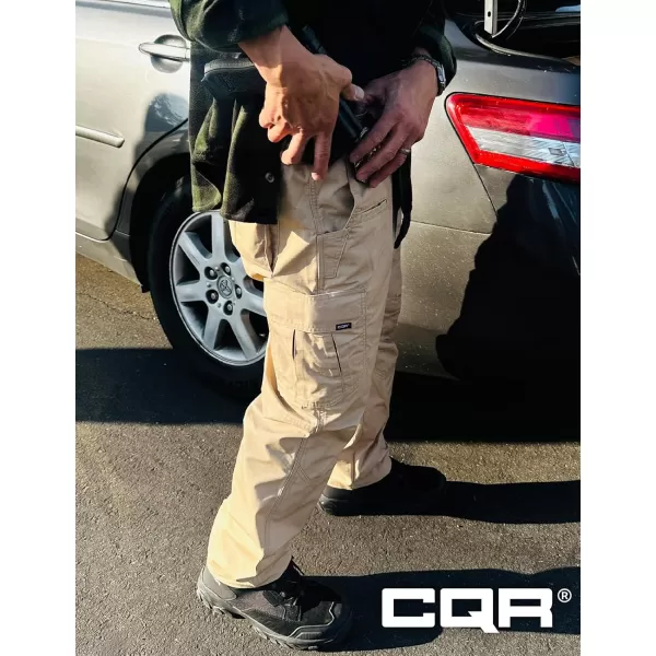 CQR Mens Tactical Pants Water Resistant Ripstop Cargo Pants Lightweight EDC Work Hiking Pants Outdoor ApparelRaider Black