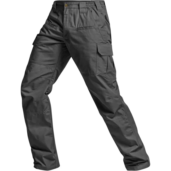 CQR Mens Tactical Pants Water Resistant Ripstop Cargo Pants Lightweight EDC Work Hiking Pants Outdoor ApparelRaider Charcoal