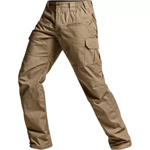 CQR Mens Tactical Pants Water Resistant Ripstop Cargo Pants Lightweight EDC Work Hiking Pants Outdoor ApparelRaider Cougar