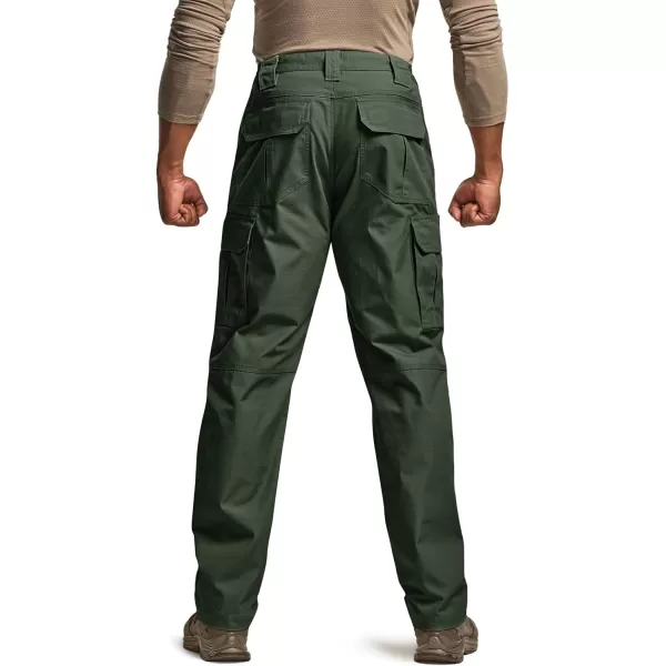 CQR Mens Tactical Pants Water Resistant Ripstop Cargo Pants Lightweight EDC Work Hiking Pants Outdoor ApparelRaider Green Kelp