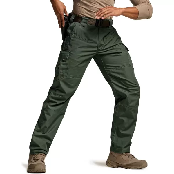 CQR Mens Tactical Pants Water Resistant Ripstop Cargo Pants Lightweight EDC Work Hiking Pants Outdoor ApparelRaider Green Kelp