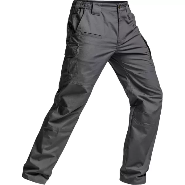 CQR Mens Tactical Pants Water Resistant Ripstop Cargo Pants Lightweight EDC Work Hiking Pants Outdoor ApparelRaider Mag Pocket Charcoal