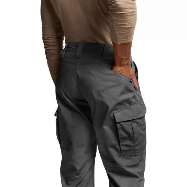 CQR Mens Tactical Pants Water Resistant Ripstop Cargo Pants Lightweight EDC Work Hiking Pants Outdoor ApparelRaider Mag Pocket Charcoal