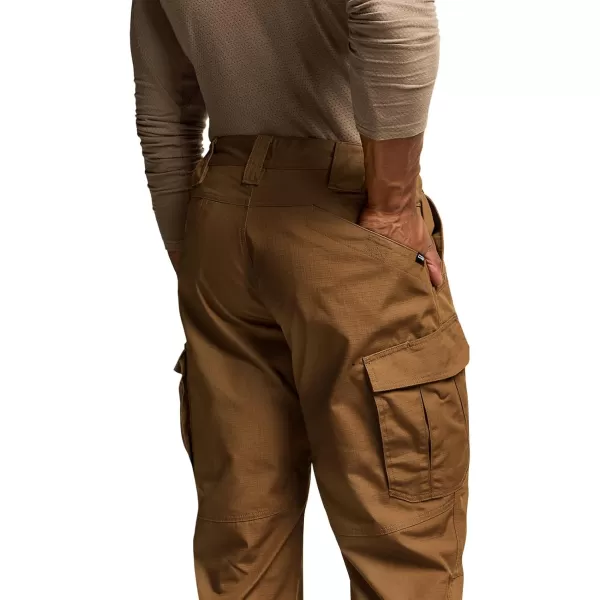 CQR Mens Tactical Pants Water Resistant Ripstop Cargo Pants Lightweight EDC Work Hiking Pants Outdoor ApparelRaider Mag Pocket Copper Brown