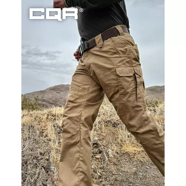 CQR Mens Tactical Pants Water Resistant Ripstop Cargo Pants Lightweight EDC Work Hiking Pants Outdoor ApparelRaider Mag Pocket Cougar