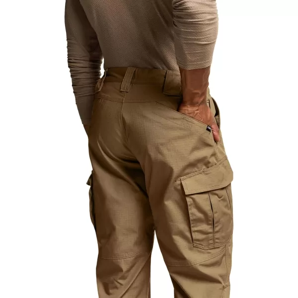 CQR Mens Tactical Pants Water Resistant Ripstop Cargo Pants Lightweight EDC Work Hiking Pants Outdoor ApparelRaider Mag Pocket Coyote