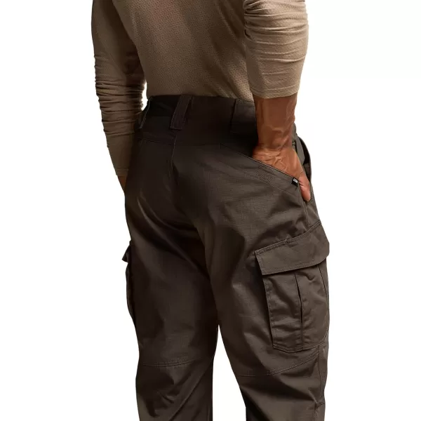 CQR Mens Tactical Pants Water Resistant Ripstop Cargo Pants Lightweight EDC Work Hiking Pants Outdoor ApparelRaider Mag Pocket Dark Brown