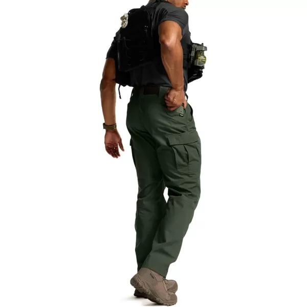 CQR Mens Tactical Pants Water Resistant Ripstop Cargo Pants Lightweight EDC Work Hiking Pants Outdoor ApparelRaider Mag Pocket Green Kelp