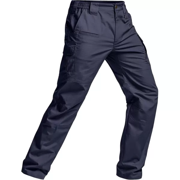 CQR Mens Tactical Pants Water Resistant Ripstop Cargo Pants Lightweight EDC Work Hiking Pants Outdoor ApparelRaider Mag Pocket Police Navy