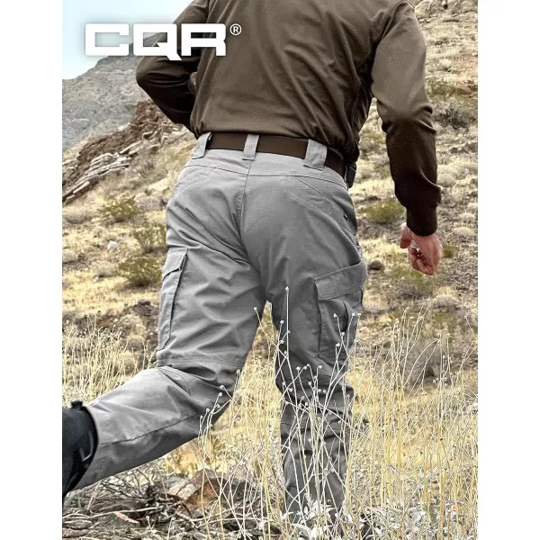 CQR Mens Tactical Pants Water Resistant Ripstop Cargo Pants Lightweight EDC Work Hiking Pants Outdoor ApparelRaider Mag Pocket Stone