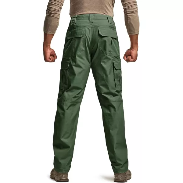 CQR Mens Tactical Pants Water Resistant Ripstop Cargo Pants Lightweight EDC Work Hiking Pants Outdoor ApparelRaider Olive Green