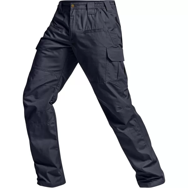 CQR Mens Tactical Pants Water Resistant Ripstop Cargo Pants Lightweight EDC Work Hiking Pants Outdoor ApparelRaider Police Navy