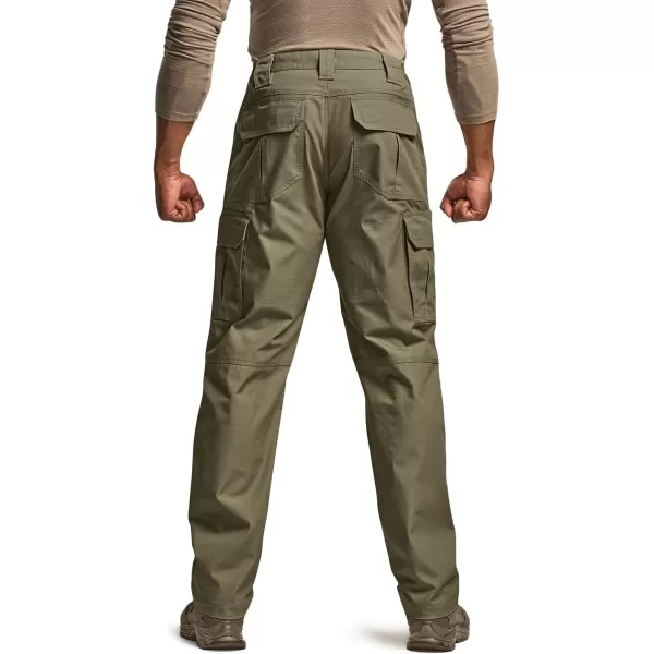 CQR Mens Tactical Pants Water Resistant Ripstop Cargo Pants Lightweight EDC Work Hiking Pants Outdoor ApparelRaider Soil Green