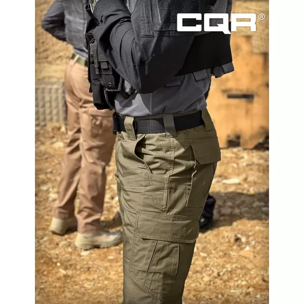 CQR Mens Tactical Pants Water Resistant Ripstop Cargo Pants Lightweight EDC Work Hiking Pants Outdoor ApparelRaider Soil Green